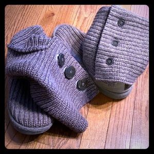 Ugg gray knit boots (wear short or long)